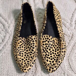 Express Calf Hair Leopard Print Pointed Toe Loafers Women 7 Excellent